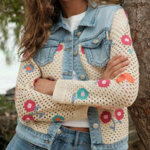 VESTE JEANS ET CROCHET ONADA