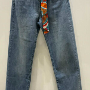 JEANS CEINTURE FOULARD